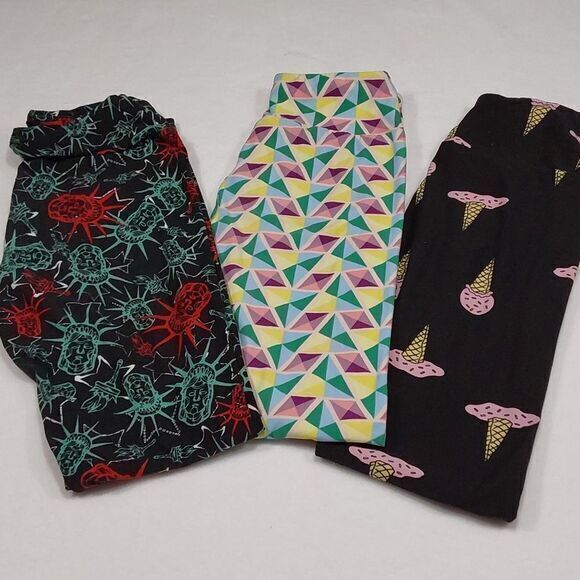 Women's Lularoe Leggings. Three Pair,‎ Size One Size - Picture 1 of 7
